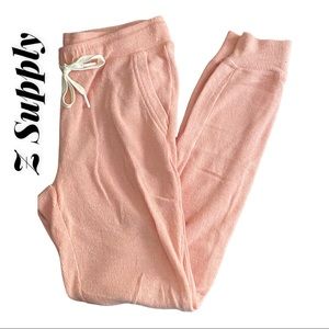 Z Supply Fleece Button Ankle Joggers